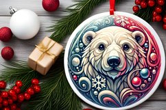 Round Christmas Ornament Sublimation|Clipart Product Image 2