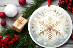 Round Christmas Ornament Sublimation|Clipart Product Image 2