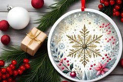Round Christmas Ornament Sublimation|Clipart Product Image 2