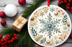 Round Christmas Ornament Sublimation|Clipart Product Image 2