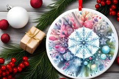 Round Christmas Ornament Sublimation|Clipart Product Image 2