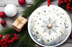 Round Christmas Ornament Sublimation|Clipart Product Image 2