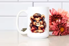Detailed Funny Cute Lion | Sublimation Clipart Product Image 2