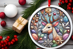 Round Christmass Ornament PNG Product Image 2