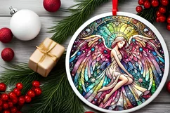Round Christmas Ornament Sublimation|Clipart Product Image 1
