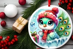 Round Christmas Ornament Sublimation|Clipart Product Image 2