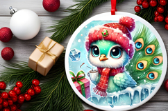 Round Christmass Ornament PNG Product Image 2