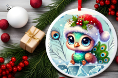 Round Christmass Ornament PNG Product Image 2