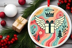 Round Christmas Ornament Sublimation|Clipart Product Image 1