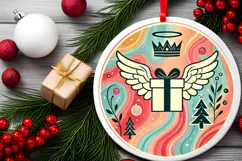 Round Christmass Ornament PNG Product Image 2