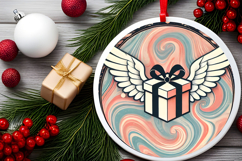 Round Christmass Ornament PNG Product Image 2