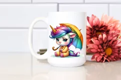 Cute Baby Bird Contempt Unicorn PNG Product Image 2