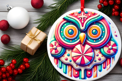 Round Christmass Ornament PNG Product Image 2