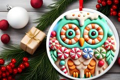 Round Christmas Ornament Sublimation|Clipart Product Image 1