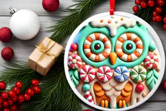 Round Christmass Ornament PNG Product Image 2