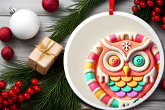 Round Christmass Ornament PNG Product Image 2