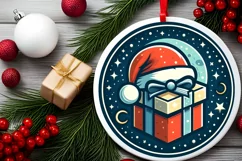 Round Christmas Ornament Sublimation|Clipart Product Image 2