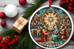Round Christmass Ornament PNG Product Image 2