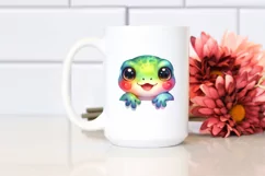 Colorful Baby Frog Smiling | Clipart Product Image 2