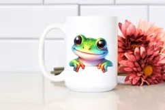 Colorful Baby Frog Smiling | Clipart Product Image 2
