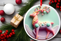 Round Christmass Ornament PNG Product Image 2