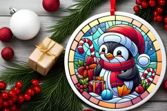 Round Christmas Ornament Sublimation|Clipart Product Image 1