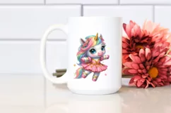 colorful Unicorn with Hambo Dancer's Attire PNG Product Image 2
