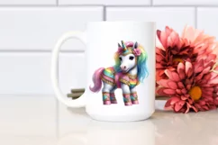 colorful Unicorn with Hambo Dancer's Attire PNG Product Image 2