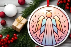 Round Christmas Ornament Sublimation|Clipart Product Image 1