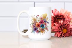 Abstract Vibrant Bouquet with Gold Foil | Clipart Product Image 2