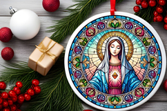 Round Christmass Ornament PNG Product Image 2
