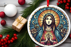Round Christmass Ornament PNG Product Image 2