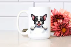 Cute Baby Boston Terrier Watercolor Funny | White Paper Product Image 2