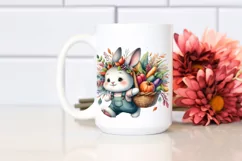 Baby Bunny with Autumn Vegetables | Sublimation | Clipart Product Image 2