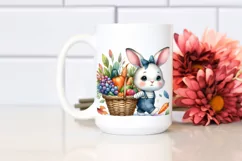 Baby Bunny with Autumn Vegetables | Sublimation | Clipart Product Image 2