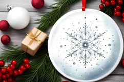 Round Christmas Ornament Sublimation|Clipart Product Image 2