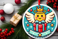 Round Christmass Ornament PNG Product Image 2
