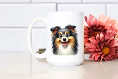 Funny Crazy Shetland Sheepdog Watercolor | Sublimation | Product Image 2