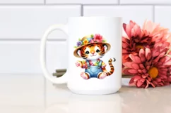 Colorful Baby Tiger Summer Clipart Product Image 2