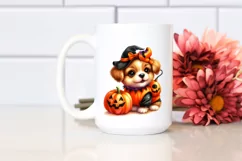 Cute Baby Dog in Halloween Costume | Sublimation | Clipart Product Image 2