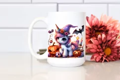 Cute Baby Unicorn Watercolor Clipart Product Image 2