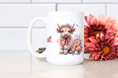 colorful Cow with Circus Tent PNG Product Image 2