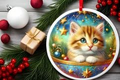 Round Christmas Ornament Sublimation|Clipart Product Image 2