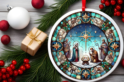 Round Christmass Ornament PNG Product Image 2