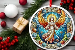 Round Christmas Ornament Sublimation|Clipart Product Image 1