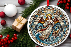 Round Christmass Ornament PNG Product Image 2