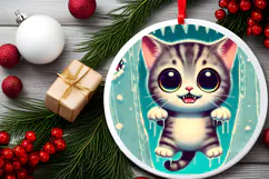 Round Christmass Ornament PNG Product Image 2