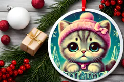 Round Christmass Ornament PNG Product Image 2