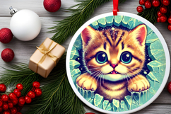 Round Christmass Ornament PNG Product Image 2