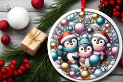 Round Christmas Ornament Sublimation|Clipart Product Image 2